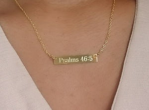 Bible Verse Bar Necklace