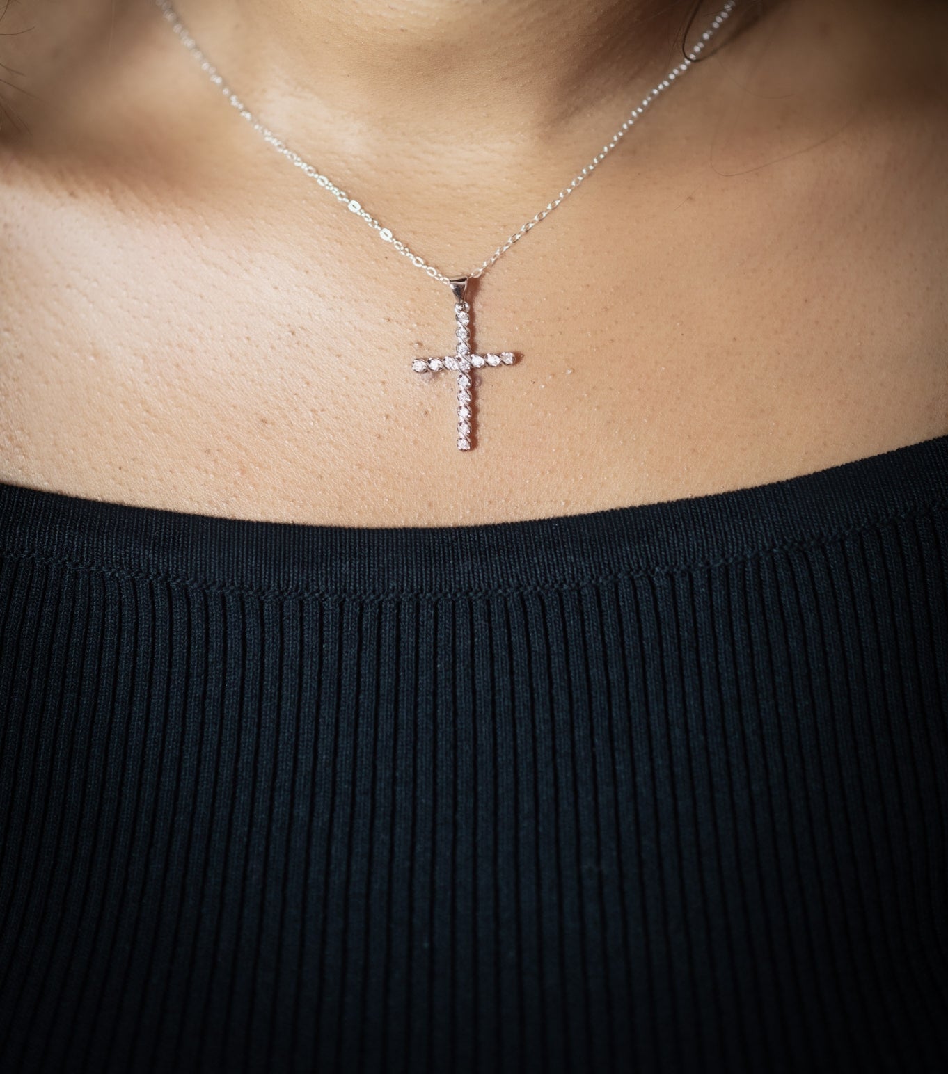 Twisted Cross Charm Necklace