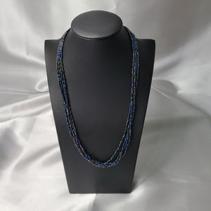 Black Rainbow Multi-Strand Necklace