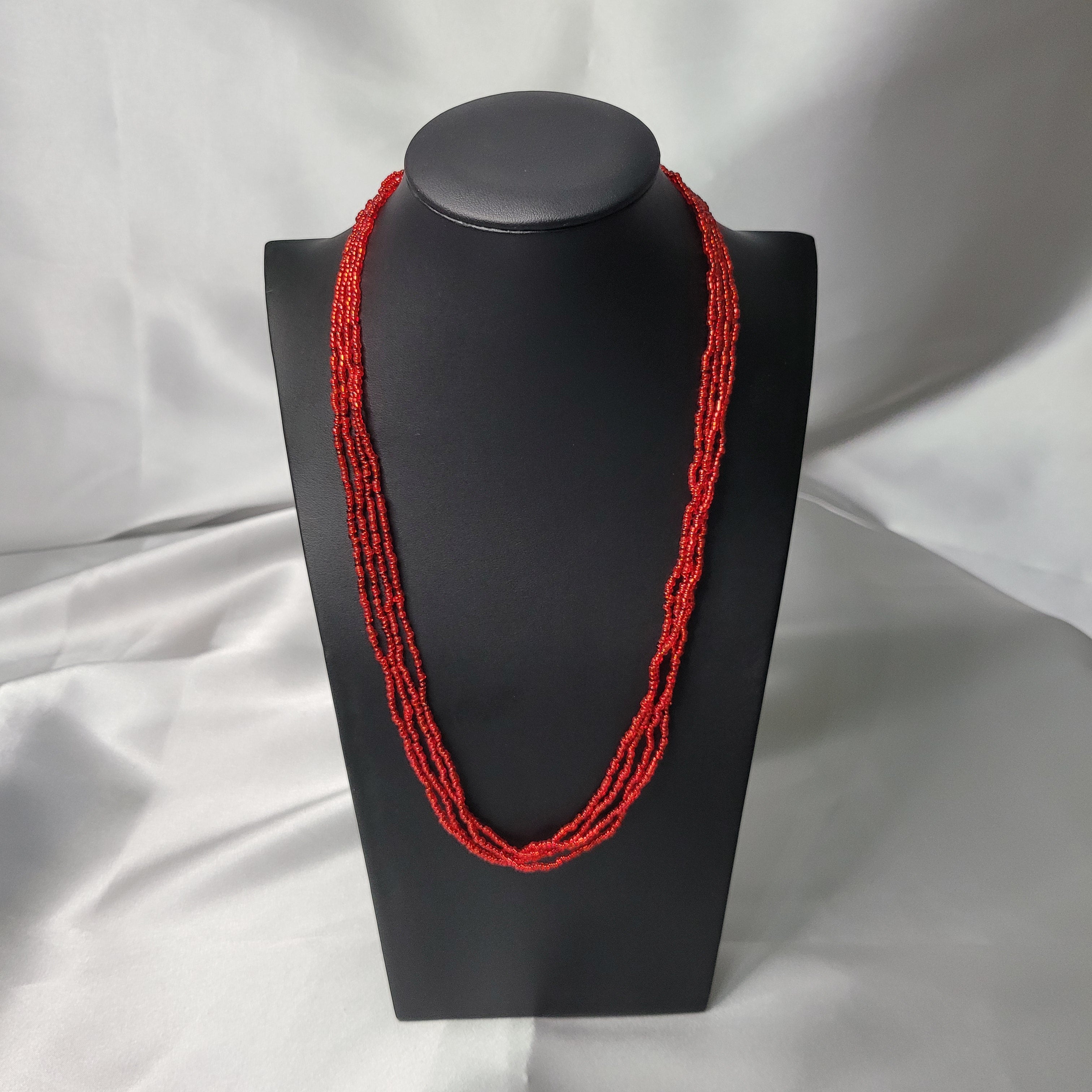 Fire Red Multi-Strand necklace