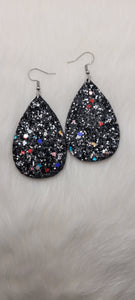 Black and Silver Sequin Earring