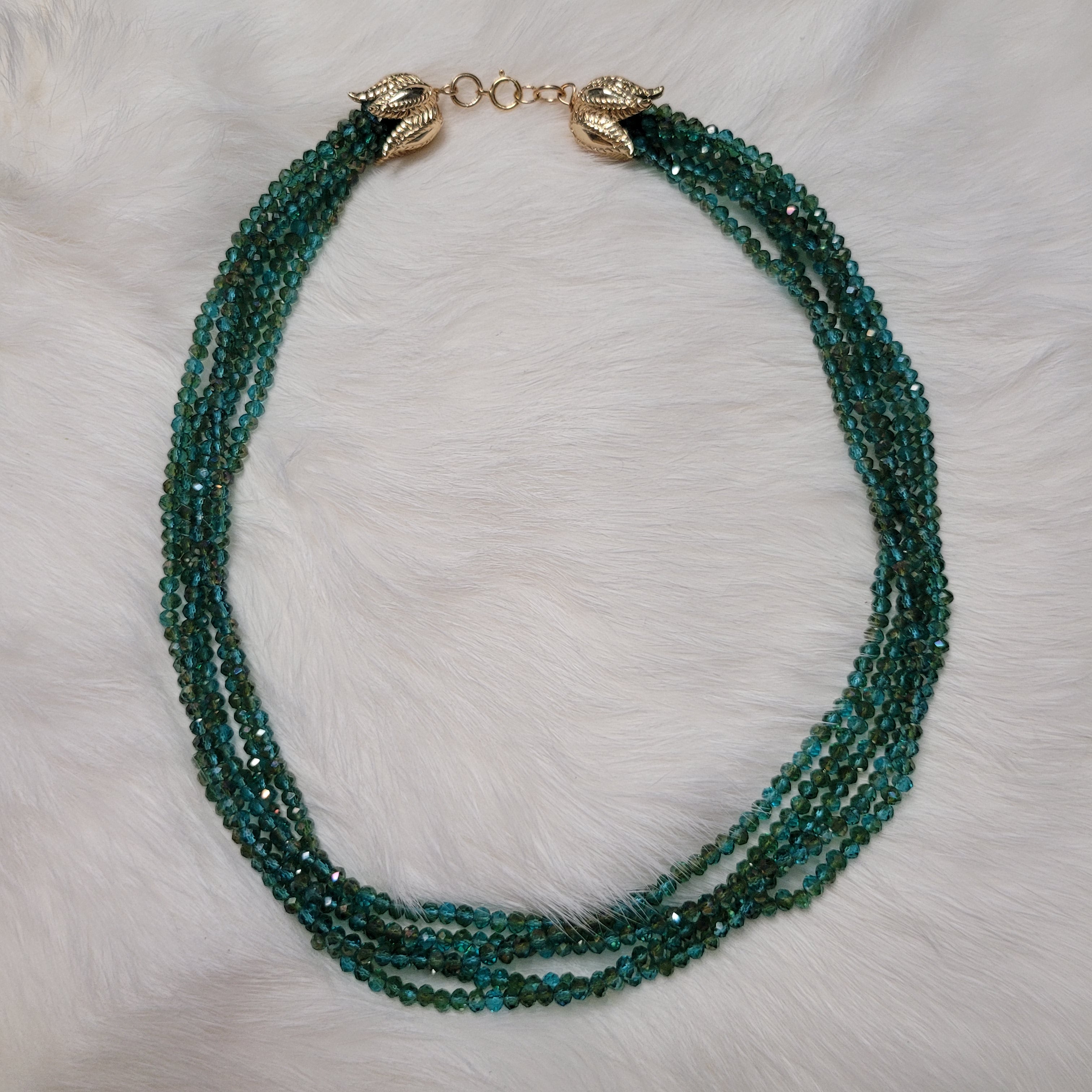 Oasis Green Multi-Strand Necklace