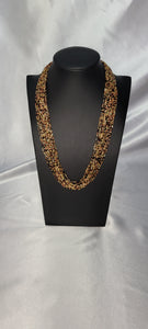 Shades Of Brown Multi-Strand Necklace